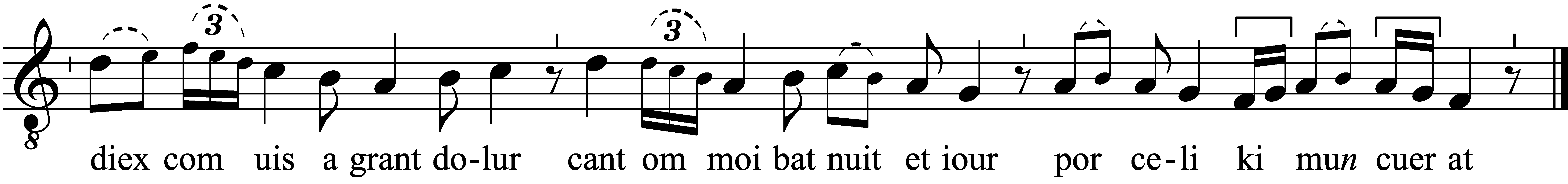 Refrain musical notation